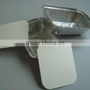 Retangle Foil Laminated Board Lid for foil container,aluminum foil for lidding