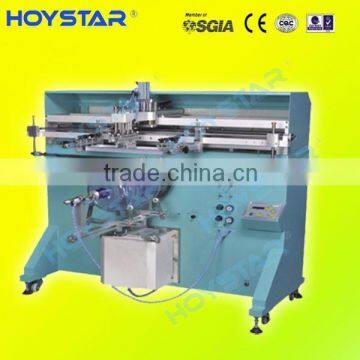 Cylindrical screen printing machine for plastic bucket