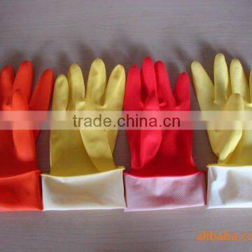 latex household gloves flocklined household gloves