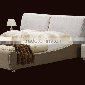 Latest Design Modern Bedroom Furniture Fabric Wooden Bed B800134 photo-2