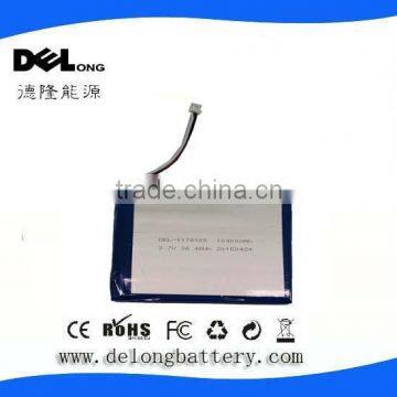 high capacity 3.7v 1178105 10400mAh lithium polymer battery pack