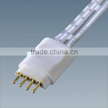 4-wire Solderless Clip to 4-pin Male Cable for RGB LED Strip Light