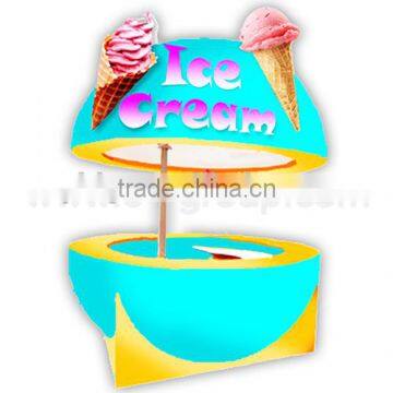 easy move portable ice cream cart for sale, fiberglass hand made vending truck