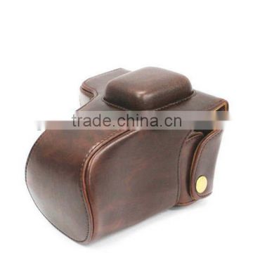 Factory price retro lovely leather Camera case Bag in Dongguan