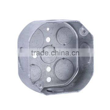 4" Octagon Box With 1-1/2" Depth and (4)-1/2" Side Knockout and (5)-1/2 Bottom Knockout