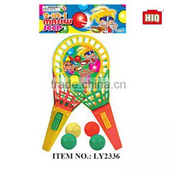 Very popular children racquet outdoor play set, plastic sport toys for kids