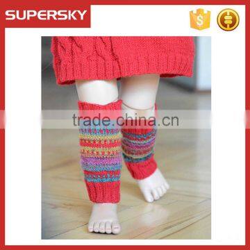 V-37 Crochet knitting stripe baby boot cuffs leg warmer