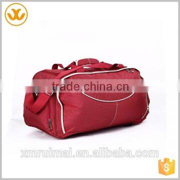 2015 top selling high quality fashion model stripe unisex multifunctional red oxford waterproof duffle bag