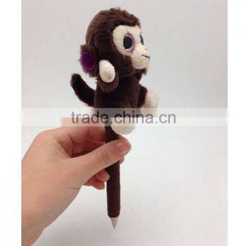 China Wholesale Big Eyes Animal Toy Stuffed Monkey Plush Pen photo-4