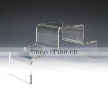 Two Step Acrylic Stairway Display Risers, shoes riser