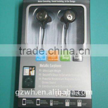 Isecure Fit Metallic Earphone for Iphone Ipod MP3 MP4