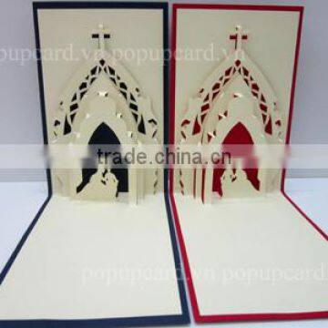 Wedding Church Greeting 3d Handmade Card photo-2