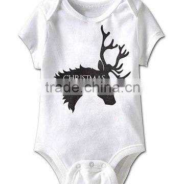 New Summer Button White Baby Bodysuit Letters Printed Toddler Jumpsuits Cotton Wholesale Clothing G-NPRR90628-20