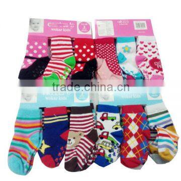 Colorful antislip kid ankle length socks