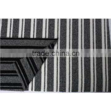 Stripe Design Polyester Rayon Spandex Yarn Dyed 2x2 Rib Knit Fabric photo-6