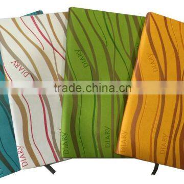 A5/A6 PU leather with printing and embossing soft cover notebook/agenda