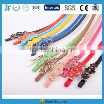 western stylish cheap leather belt with flower wholesale