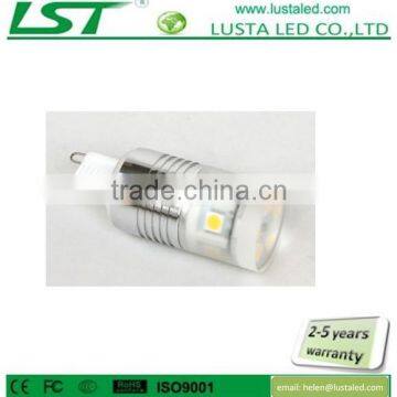 G9 2W LED BULB, ceramic housing,AC110V/220V