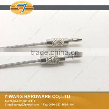 Outdoor Hiking Transparent Stainless Steel Wire Key Ring Cable Keychain photo-2