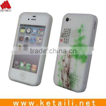 Landscape design for soft silicone iphone cover with full color printing