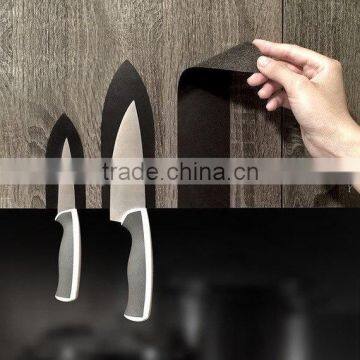 Rubber magnetic knife holder with adhesive backside