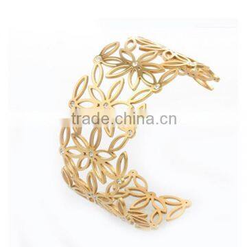 High quality 316l plain stainless steel bangle 18k gold fancy bangles jewellery