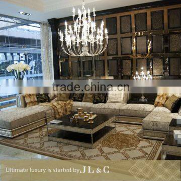 JS14-21 Left Arm sofa set in living room from JL&C luxury home furniture NEW sofa designs 2016(China supplier)