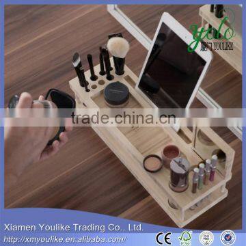 NEW Beauty Station Bamboo Make-up Organizer