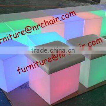 shanghai Christmas event acrylic LED illuminated seat cube