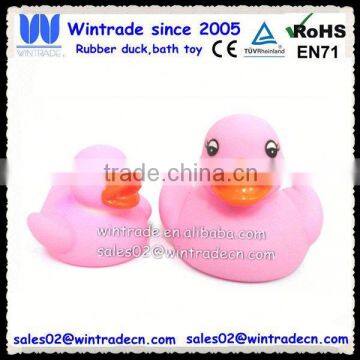 Pink floating rubber duck toy bath gift