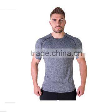 Men fitted round bottom t shirt blank wholesale dri fit t-shirts