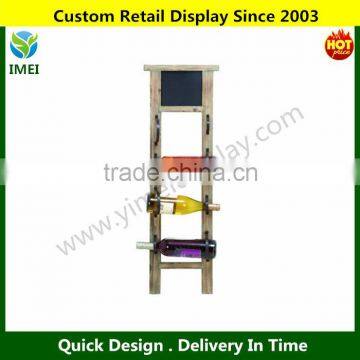 Woodland Imports Chalkboard 4 Bottle Wall Mounted Wine Rack YM5-868