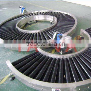 180 degree curved roller conveyor for carton conveying