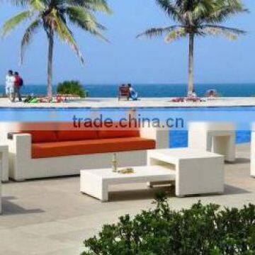 Strong Drawing Force Outdoor Furniture Synthetic Rattan Sofa With Table Garden Set