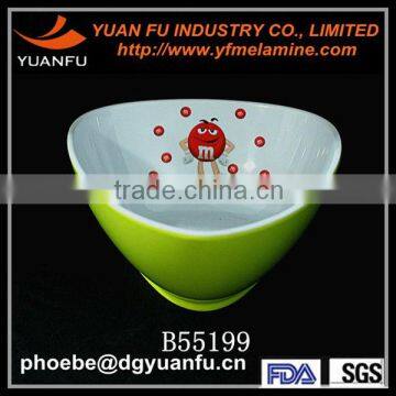 Triangle melamine cute design bowl