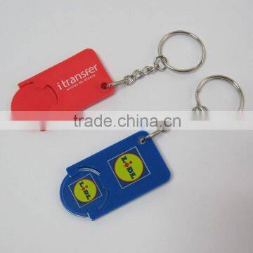 plastic coin holder keychain