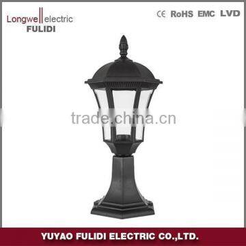 plastic and cheap lassic bollard light/ outdoor wall light/classical and vintage garden light/post lantern light/IP44 plastic