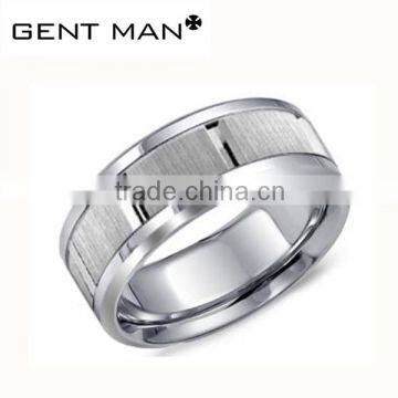 Factory Price sands blasting Surface Letters 8MM Titanium Ring /Mens Titanium Bands