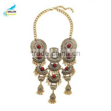 Yiwu Wholesale Handmade Jewelry Fashion Charm Pendant Vintage Maxi Necklace
