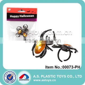 Halloween children big spider rings jewelry toy