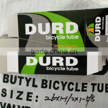 butyl ruuber bicycle tube 26x1 1/2x1 5/8 DURO DURD top quality