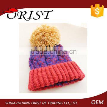 Wholesale make custom winter beanie with embfroidery