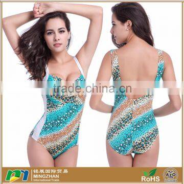 Women's Printed Spandex Nylon Backless One Piece Swimsuit Bikini photo-4