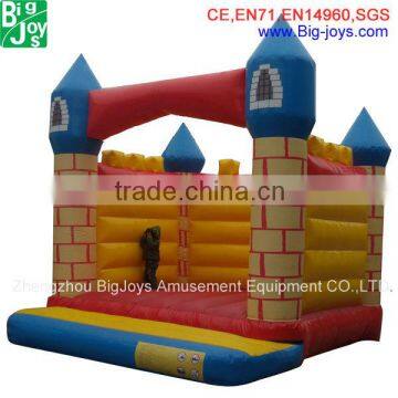 Classical cheap mini kids commercial bouncy castle with EN14960 certified made of pvc tarpaulin for sale