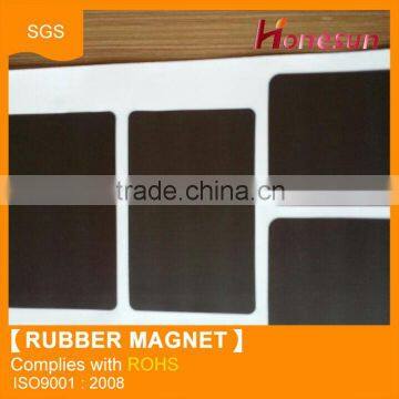 Strong custom die cut Flexible Isotropic rubber magnets with self adhesive