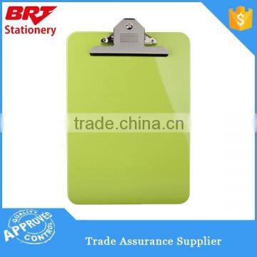 Plastic customized colorful a4 size clipboard with butterfly clip