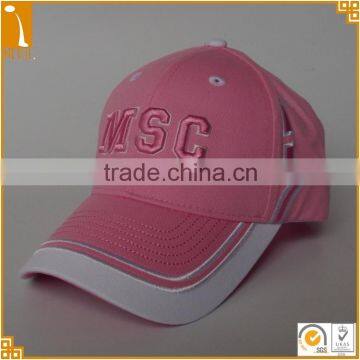 Adult age group 3d embroidered lady girl cap custom baseball caps