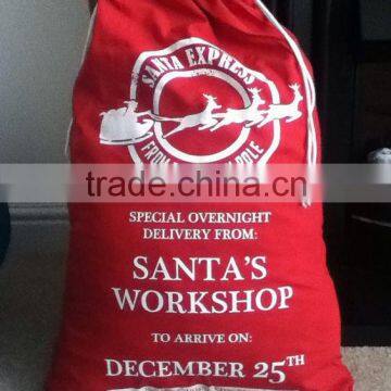 Monogram Canvas Red Santa Sack