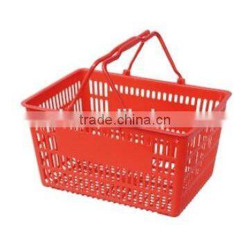 RH-BPH28-6 Plastic Supermarket Handle Plastic Basket For Shopping