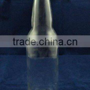 crown top cap clear glass bottle